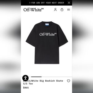 SS 2025 Off-White Black Bookish Skate T-Shirt In Perfect Condition